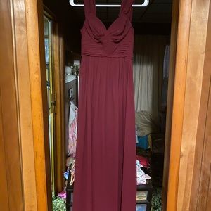 Burgundy bridesmaid dress